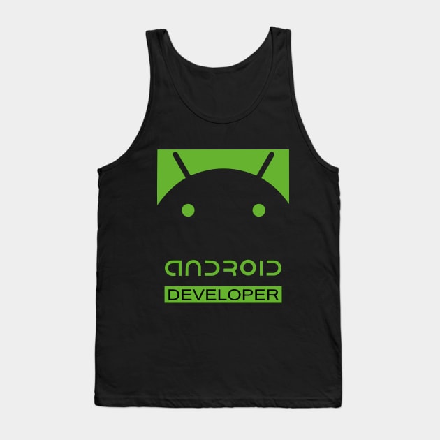 Android developer text and logo Tank Top by PrisDesign99